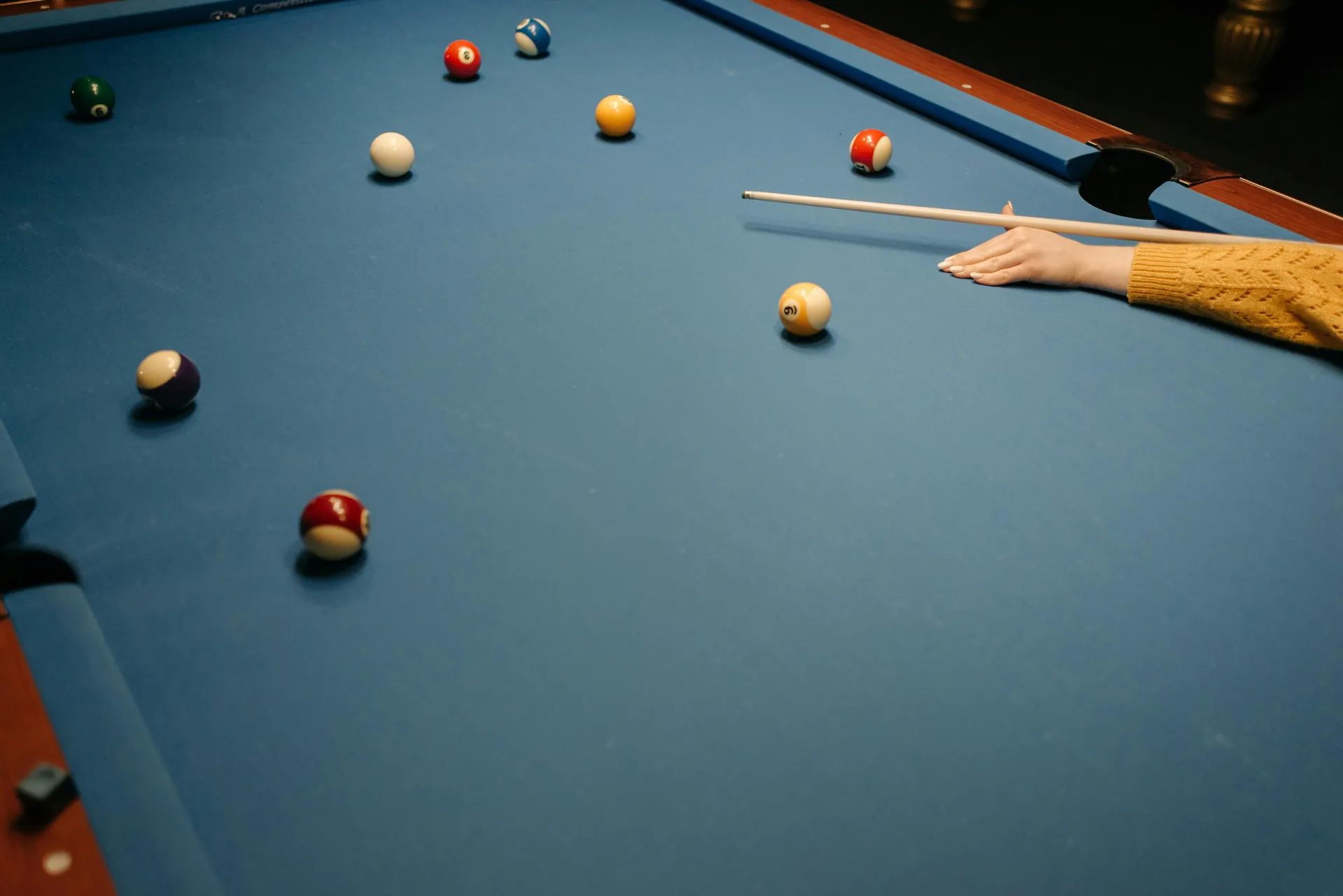 Professional pool table background